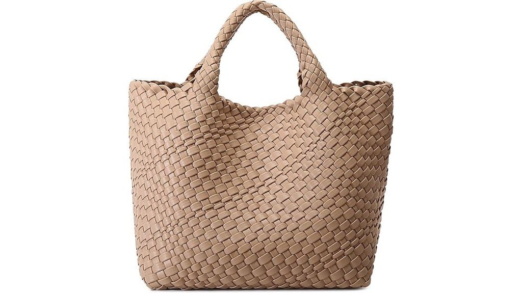 vegan woven tote bag